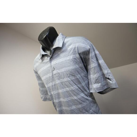 Puma Golf Polo DryCell Short Sleeve Performance Striped Shirt Mens Size 2XL XXL - Picture 1 of 9